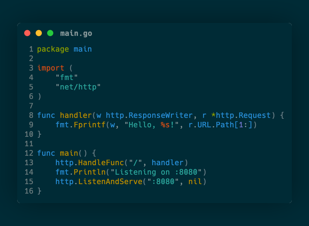 Solarized theme example